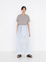 enrica | コットンシルクストライプワンピース