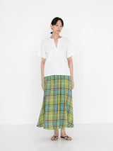 O'NEIL OF DUBLIN | TARTAN GATHER FLARED SKIRT805
