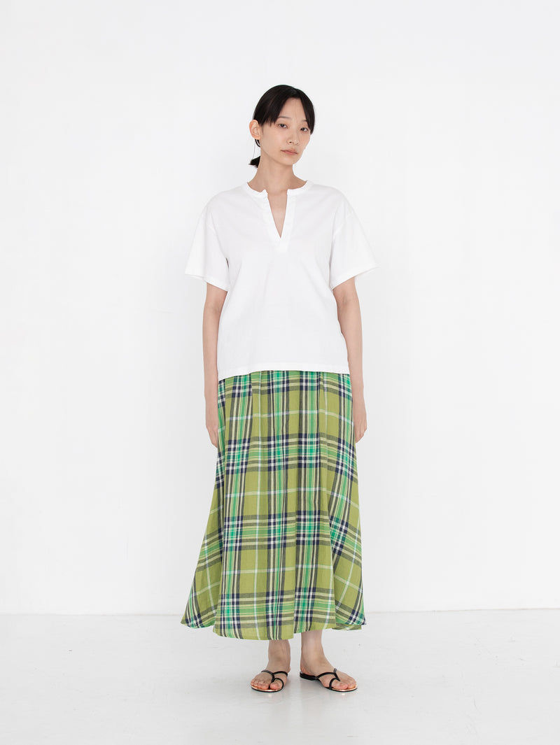 O'NEIL OF DUBLIN | TARTAN GATHER FLARED SKIRT805