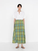 O'NEIL OF DUBLIN | TARTAN GATHER FLARED SKIRT805