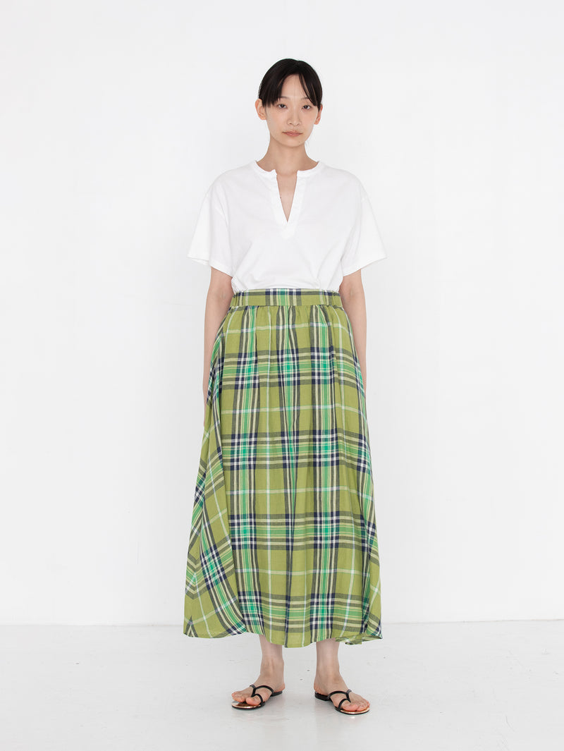 O'NEIL OF DUBLIN | TARTAN GATHER FLARED SKIRT805