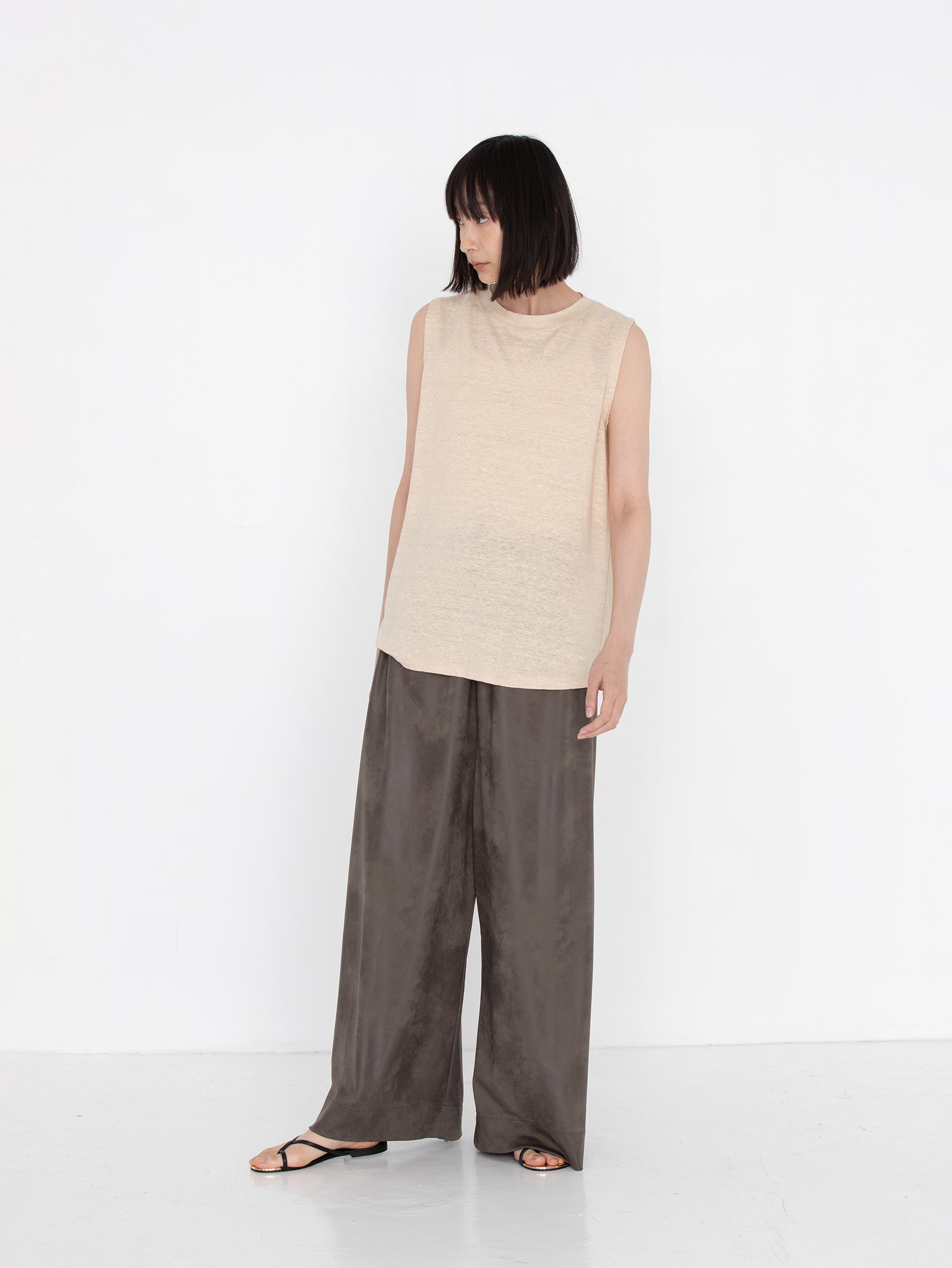 BATONER | NORMANDY LINEN A-LINE NO SLEEVEBN-25SL-057