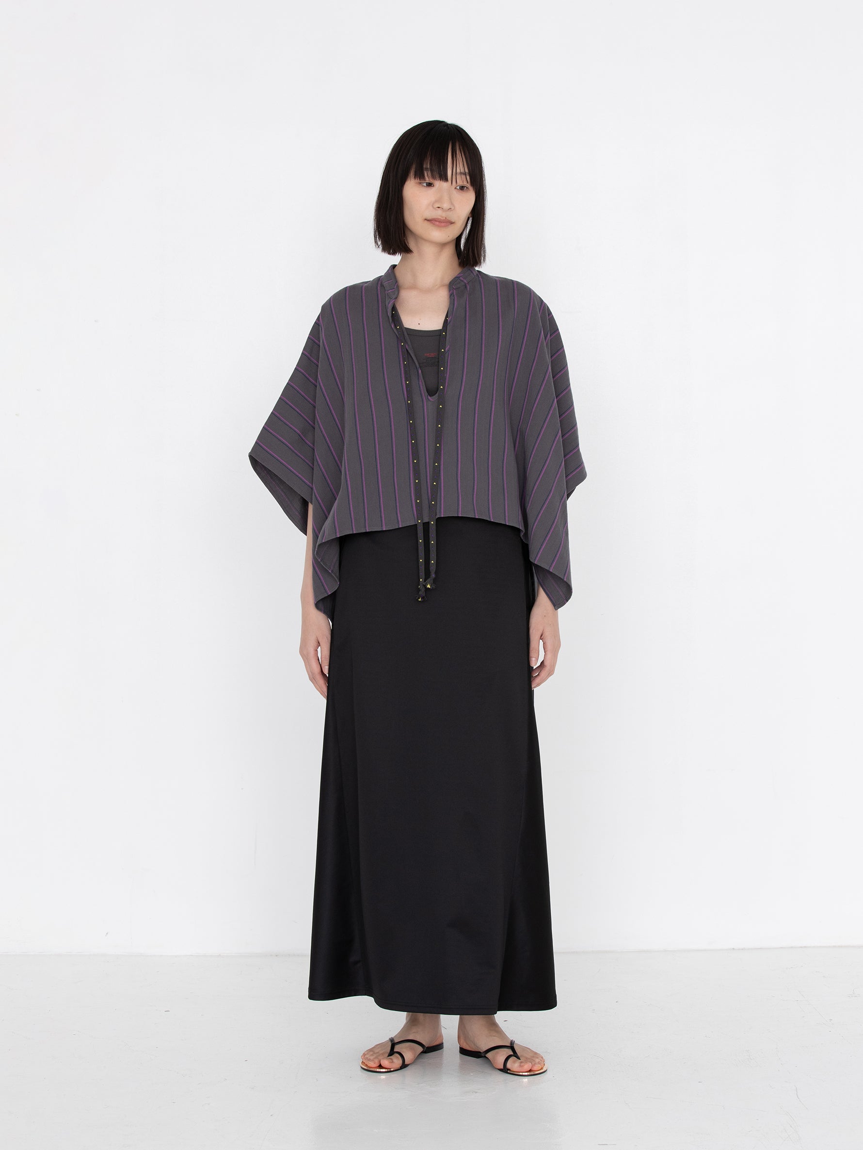 sana | tassel blouse (herringbone stripe)
