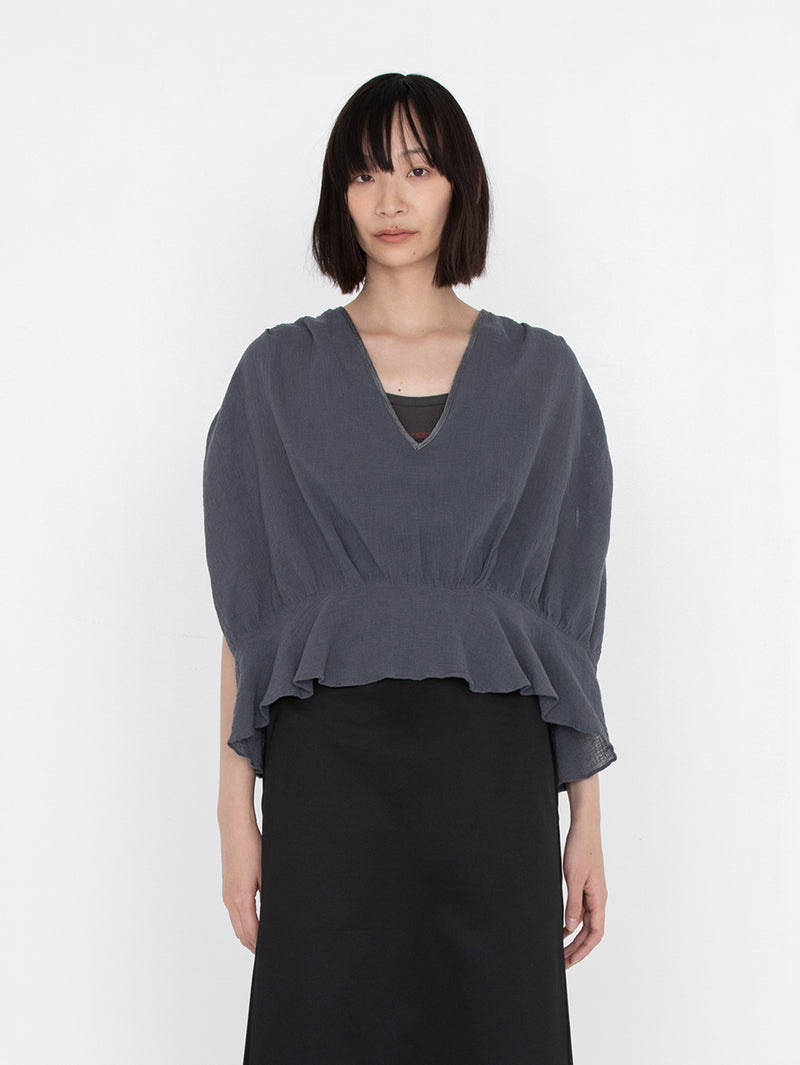 enrica | コットンWAVY Vネックトップス