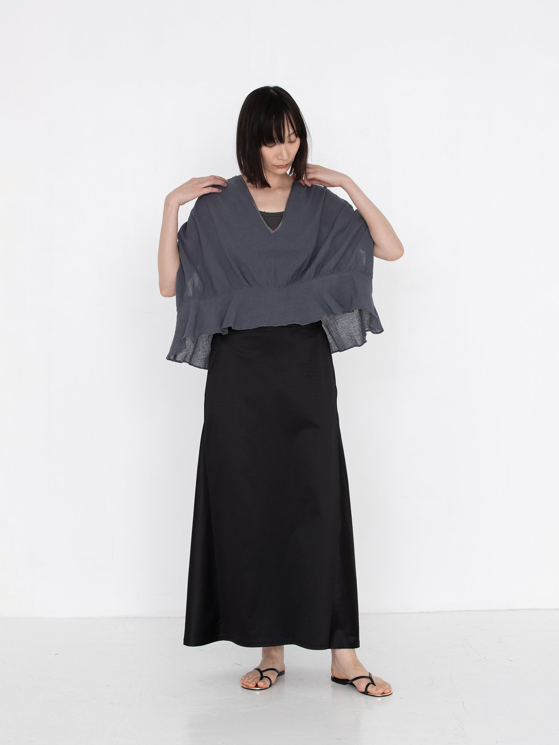 enrica | コットンWAVY Vネックトップス TOPS146