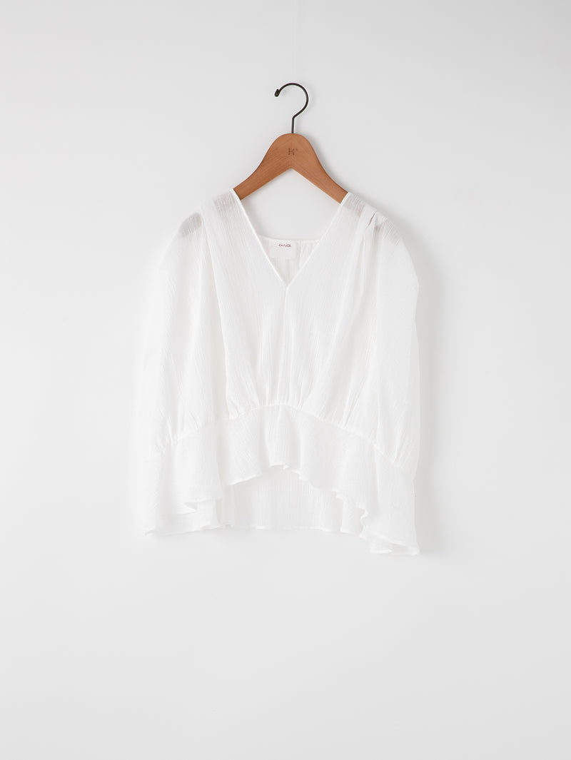 enrica | コットンWAVY Vネックトップス