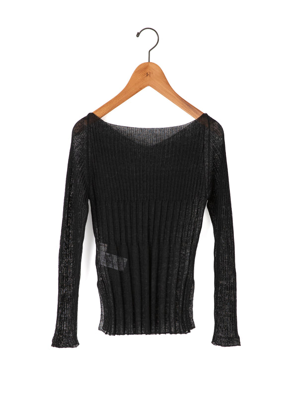 enrica | リネンリブニット2wayプルオーバー