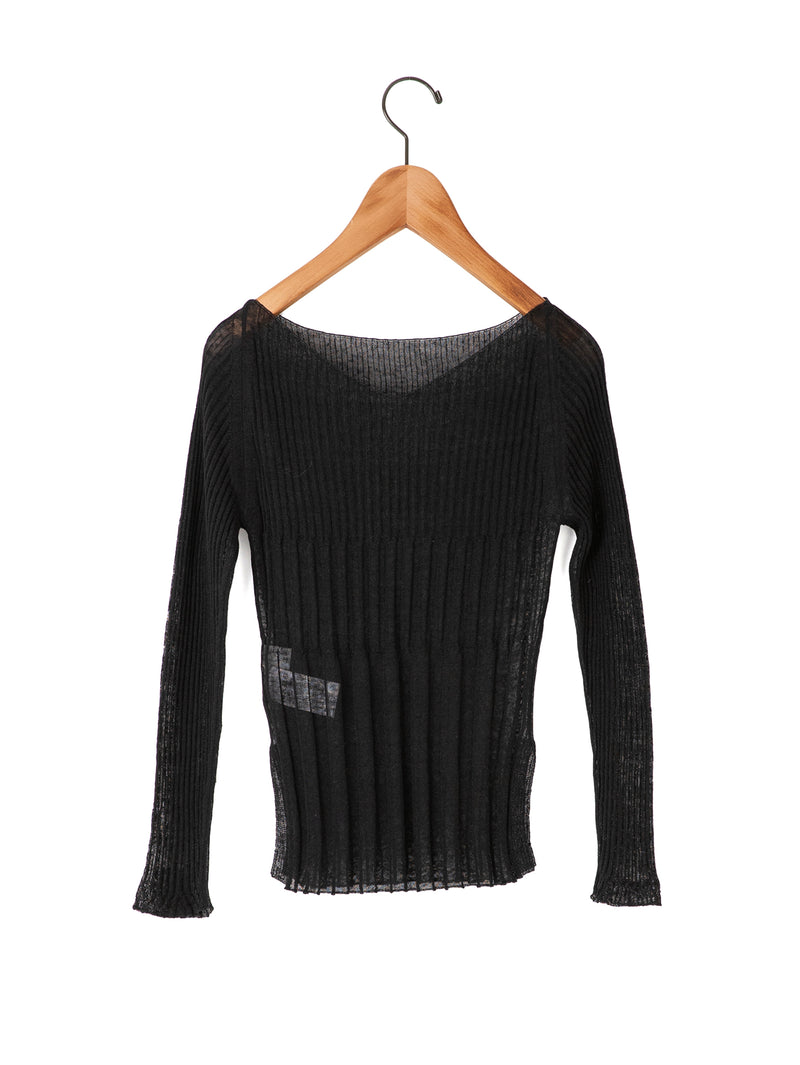 enrica | リネンリブニット2wayプルオーバー