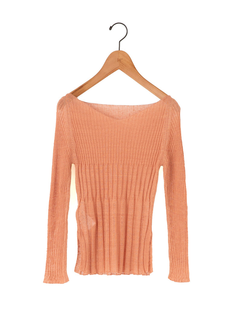 enrica | リネンリブニット2wayプルオーバー