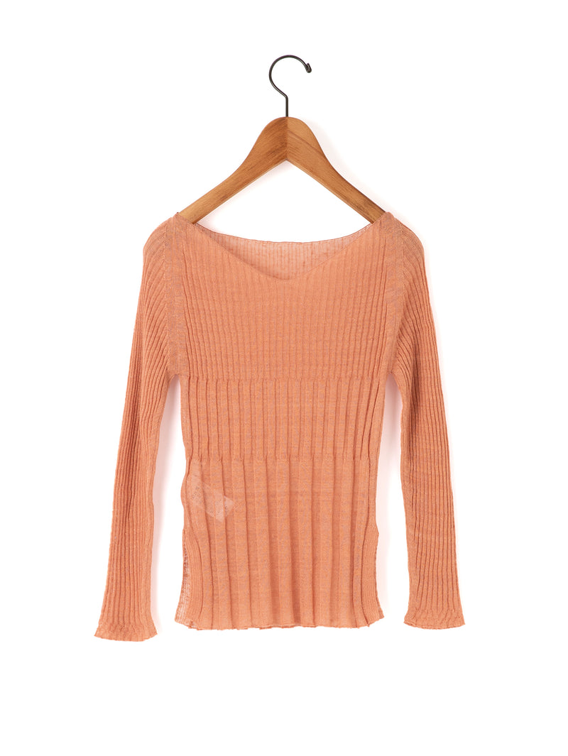 enrica | リネンリブニット2wayプルオーバー