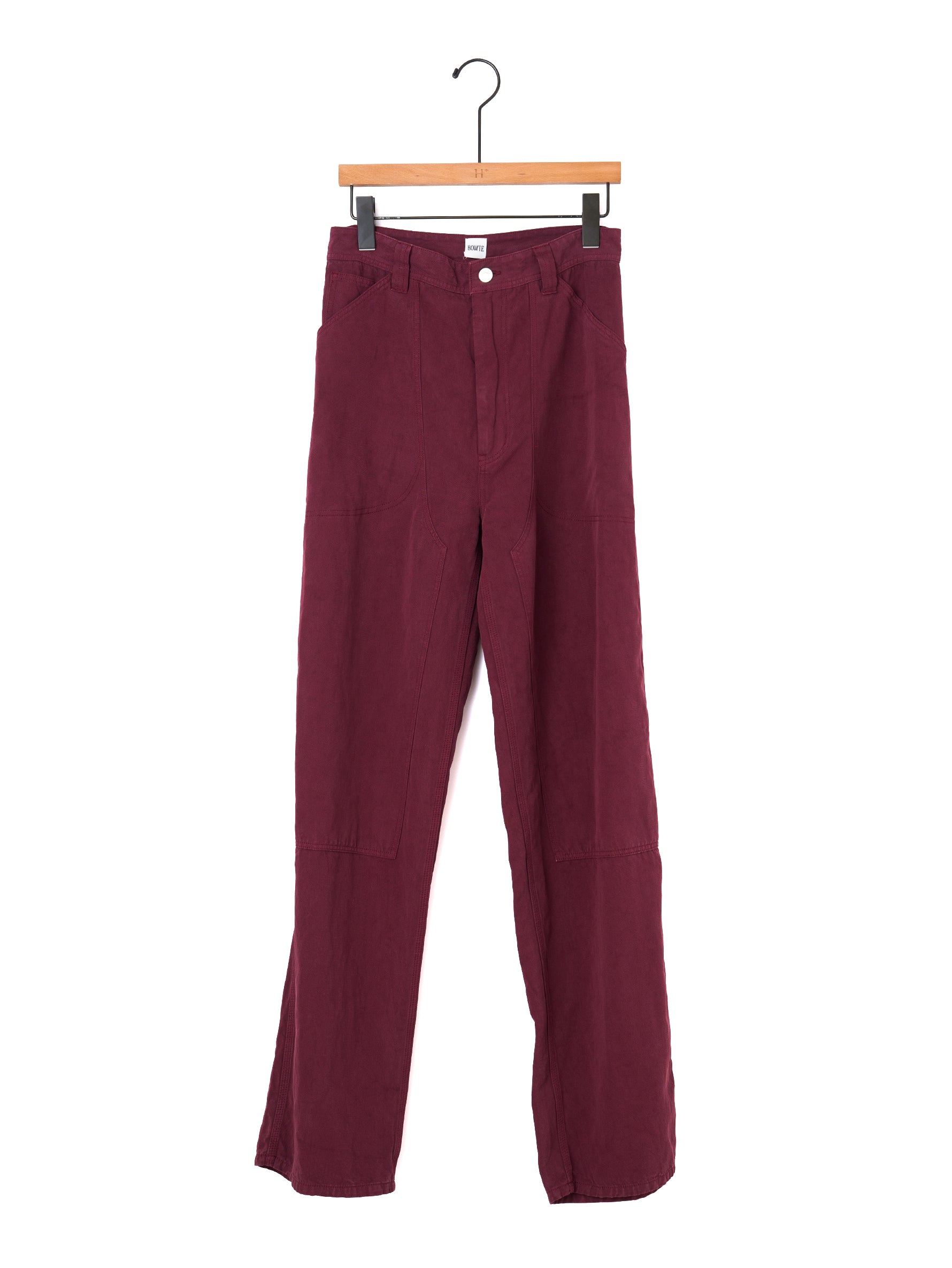 BOWTE | COTTON LINEN BOILE PIECE DYED DOUBLE KNEE PANTS 261-04-0003