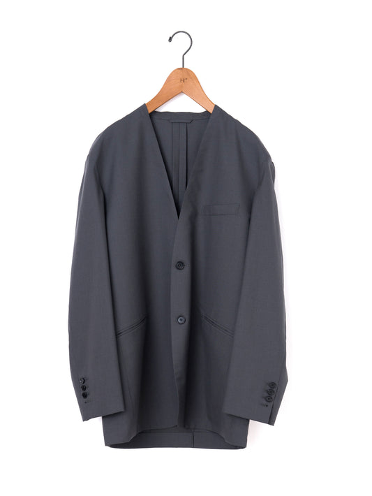 BOWTE | EXTRA FINE WORSTED TOROPICAL COLLARLESS TAILORD JACKET 261-06-0005