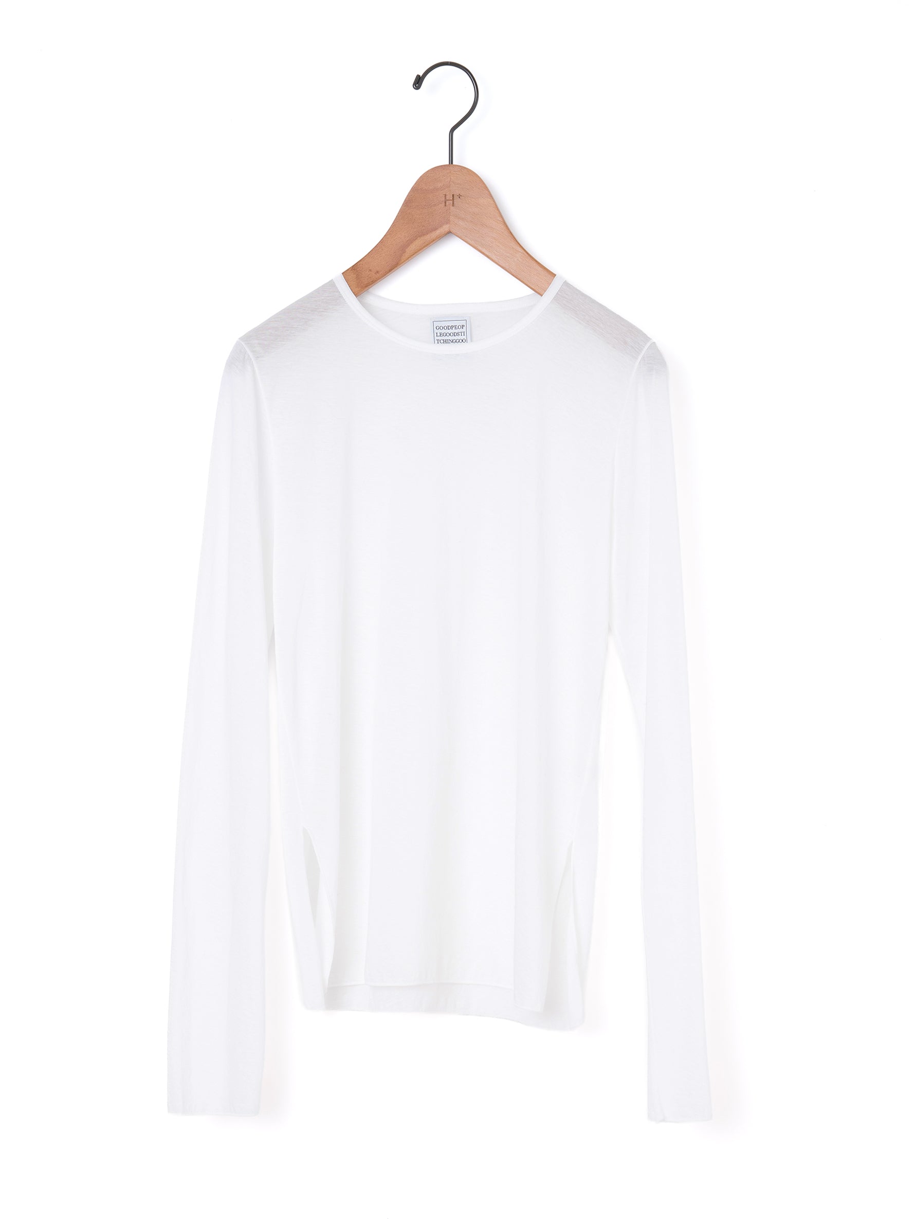 GGG | Side Slit Crew Neck Long Sleeve T  02-01-1854
