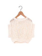 MAYDI | ENTRELAZADO Honeycomb net stitch ribbed neck and hem Top(For Women)