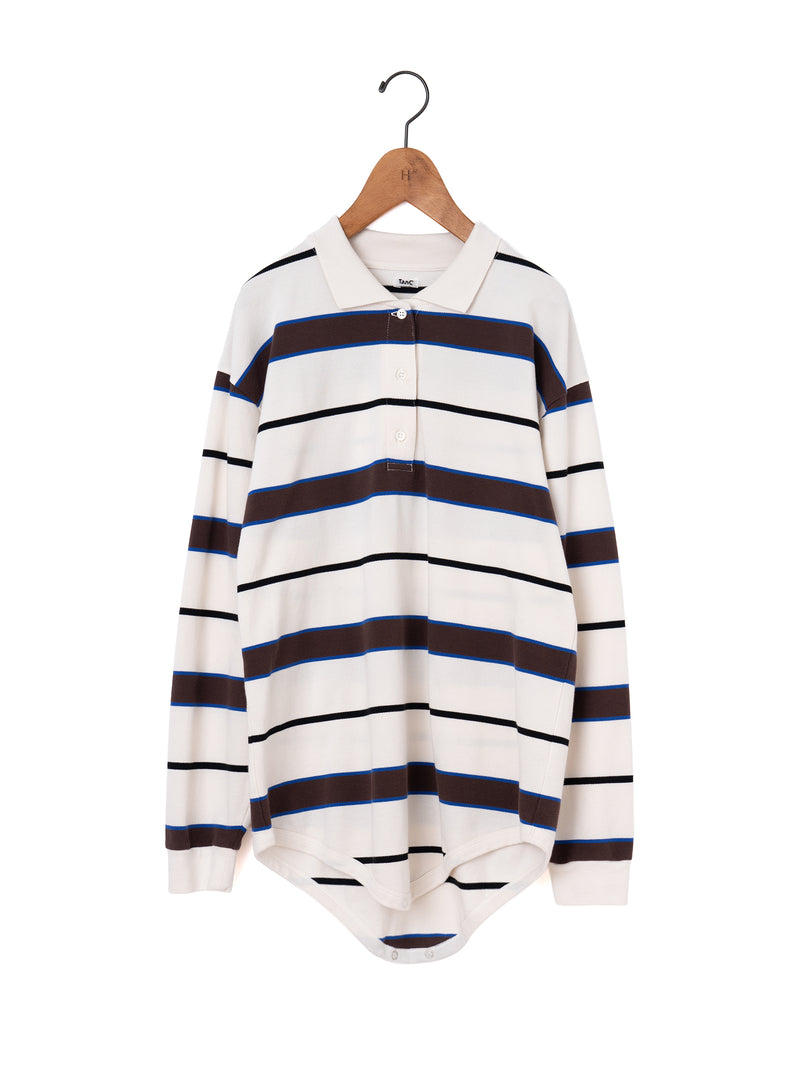 TanC TOKYO | PIQUE BORDER POLO ROMPERS TC26A-008 – H+HELIOTROPE