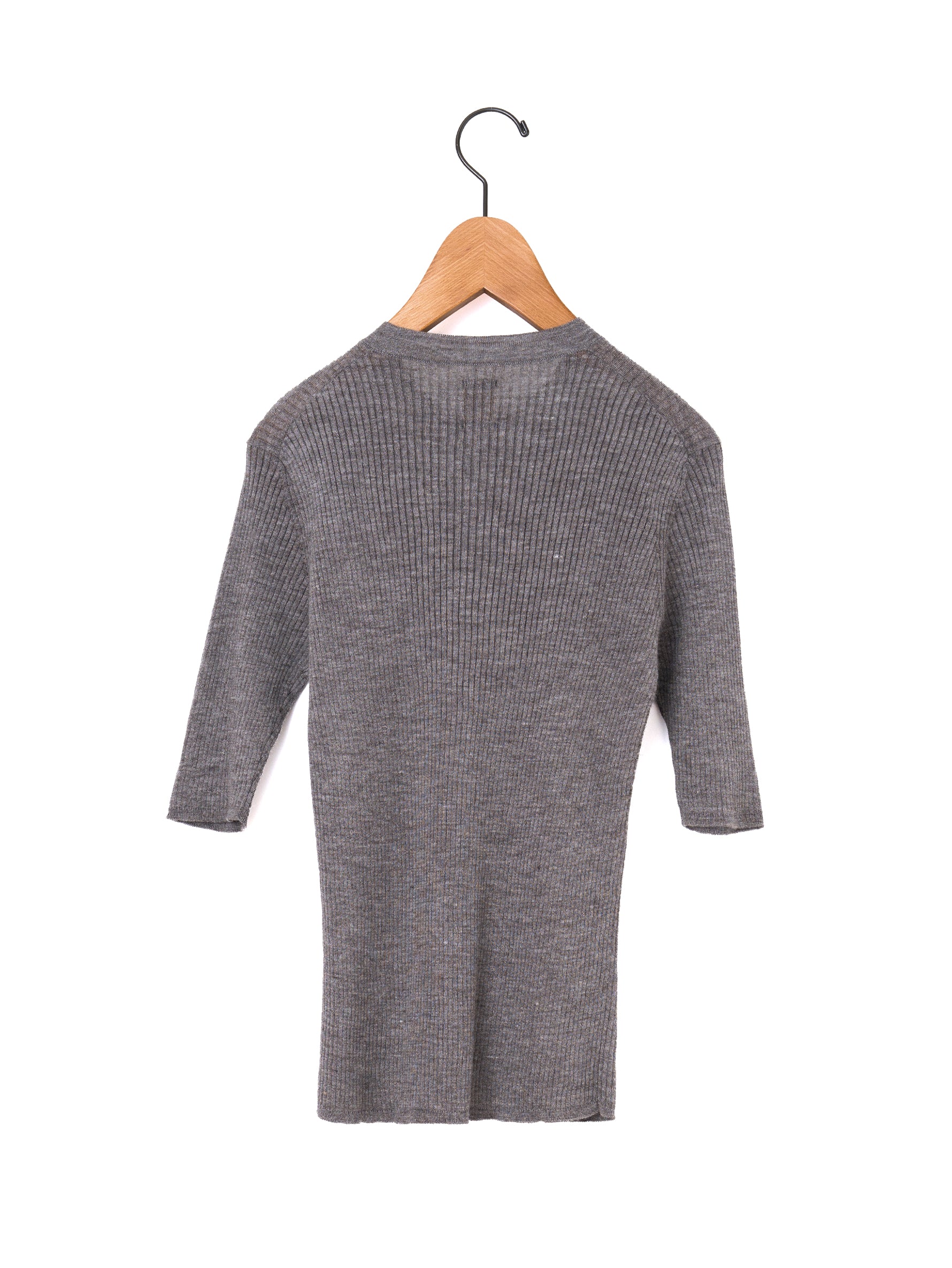 BATONER | CHOMA RIB HENLEY NECK HALF SLEEVE BN-26SL-043