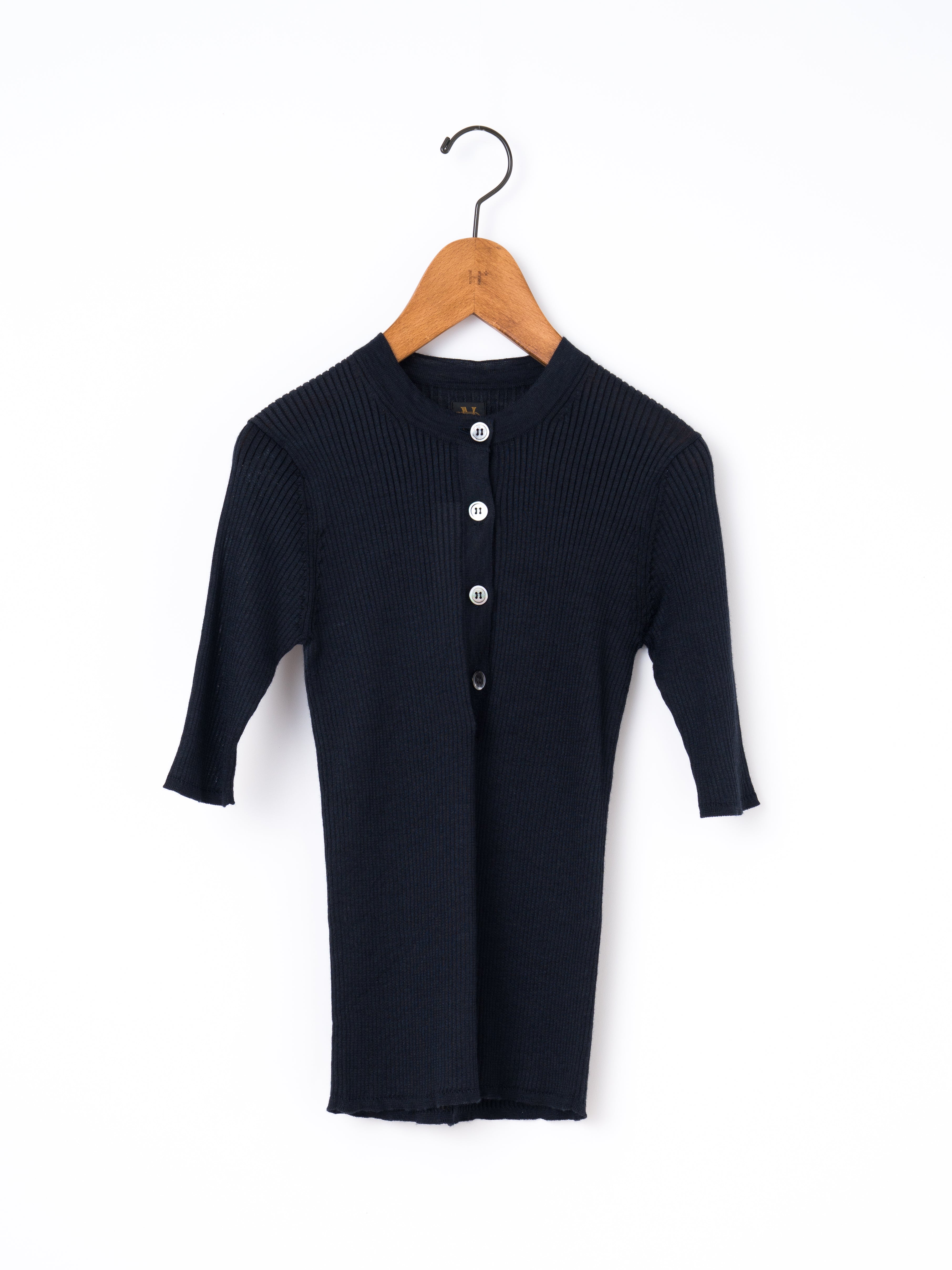 BATONER | CHOMA RIB HENLEY NECK HALF SLEEVE BN-26SL-043