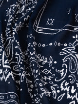 【予約商品】manipuri | ＜別注 コットンシルクストール120＞メドウバンダナ NAVY×white 0161333800