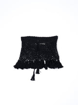 MAYDI | ENSEMBLE Simple net stitch crochet fringed Mini Skirt(For Women)