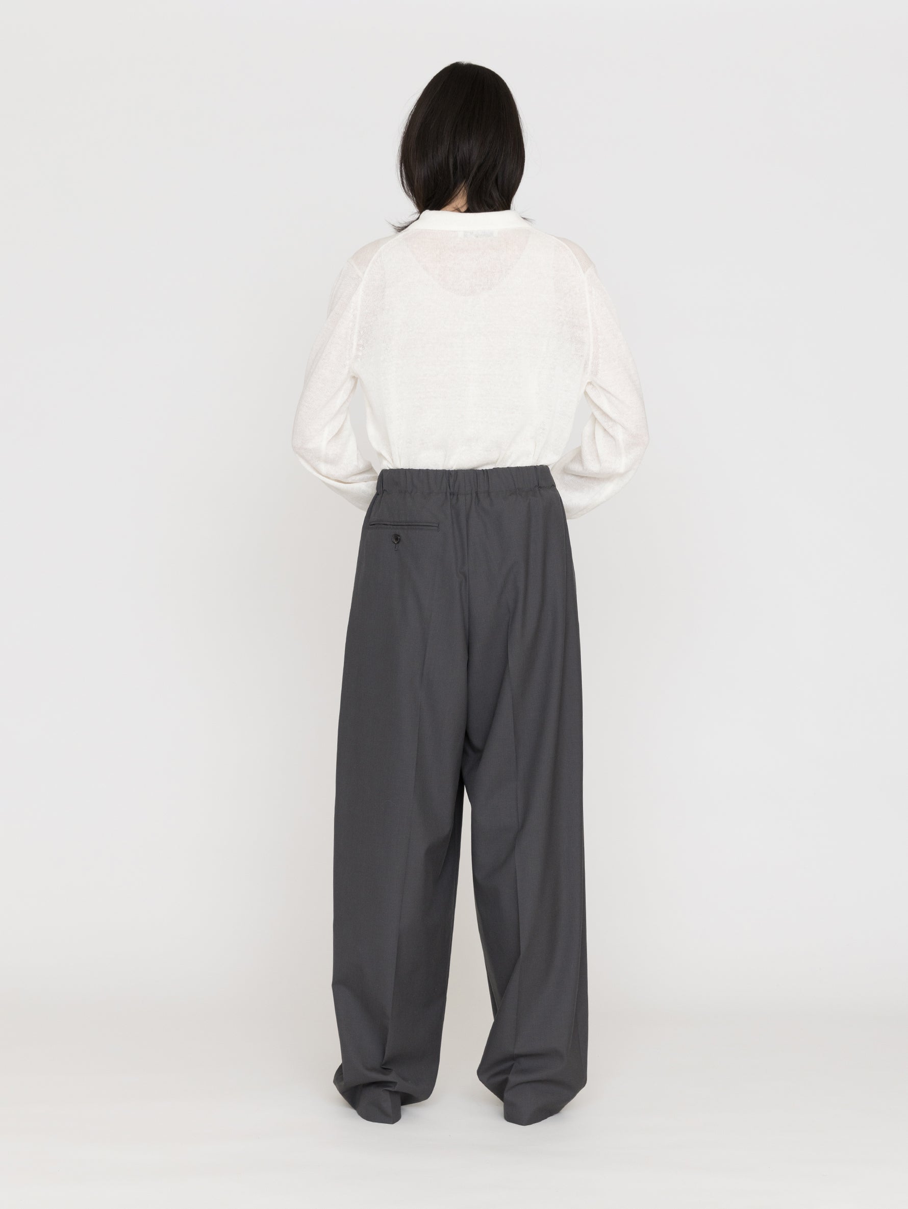BOWTE | EXTRA FINE WORSTED TOROPICAL TUCKED RELAX WIDE PANTS 261-04-0002