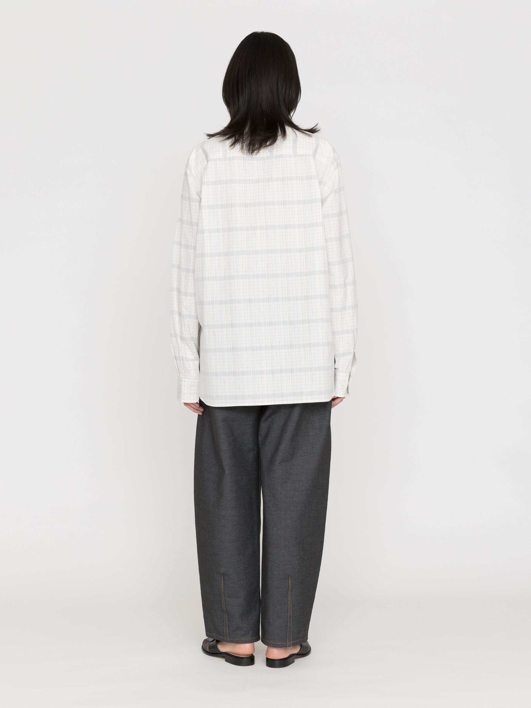 BOWTE | FINX COTTON GRID GRAPH CHECK BOW BLOUSE 261-01-0002