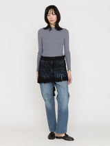 MAYDI | ENSEMBLE Simple net stitch crochet fringed Mini Skirt(For Women)