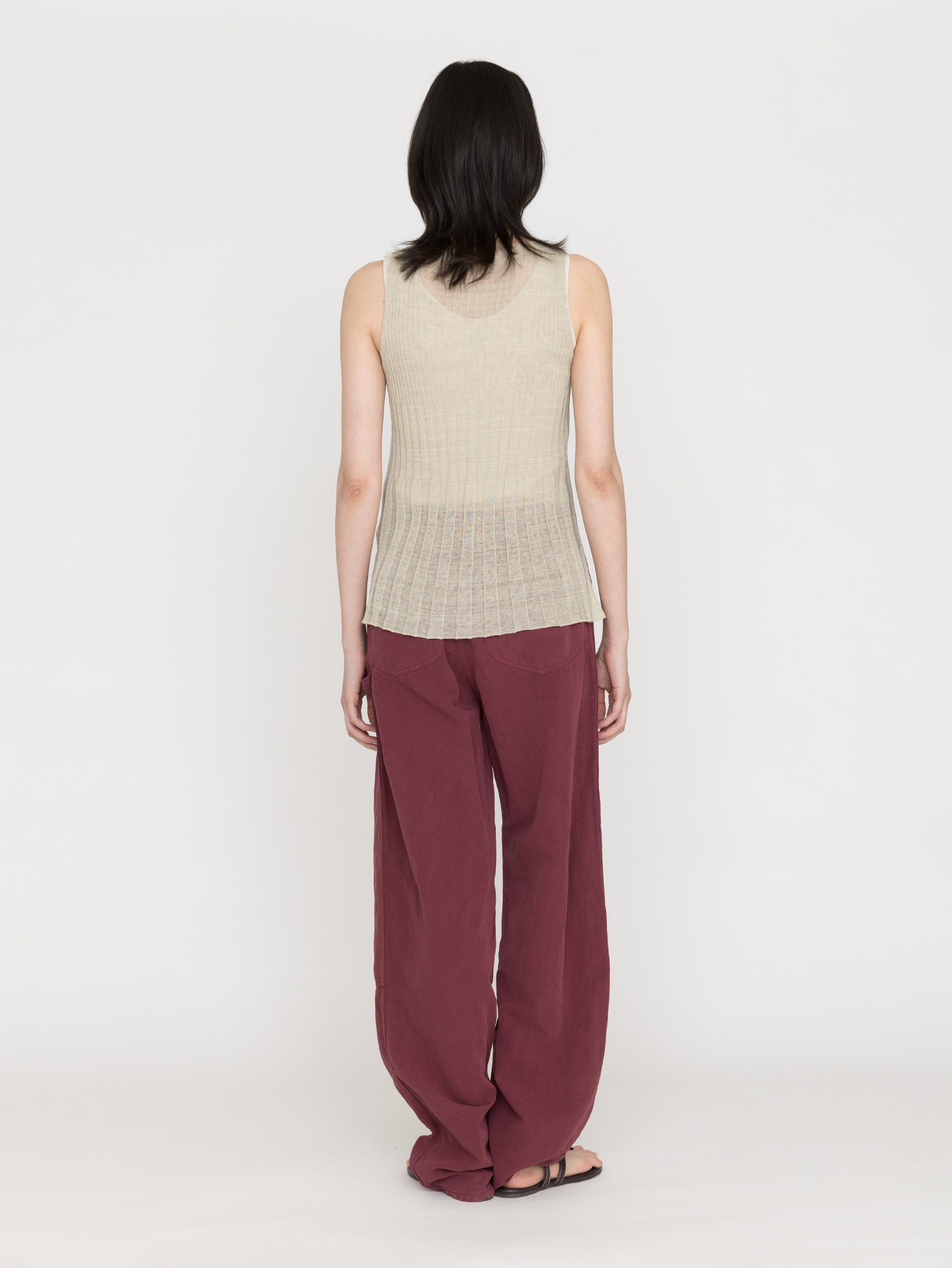 enrica | リネンリブノースリーブニットKNIT 232