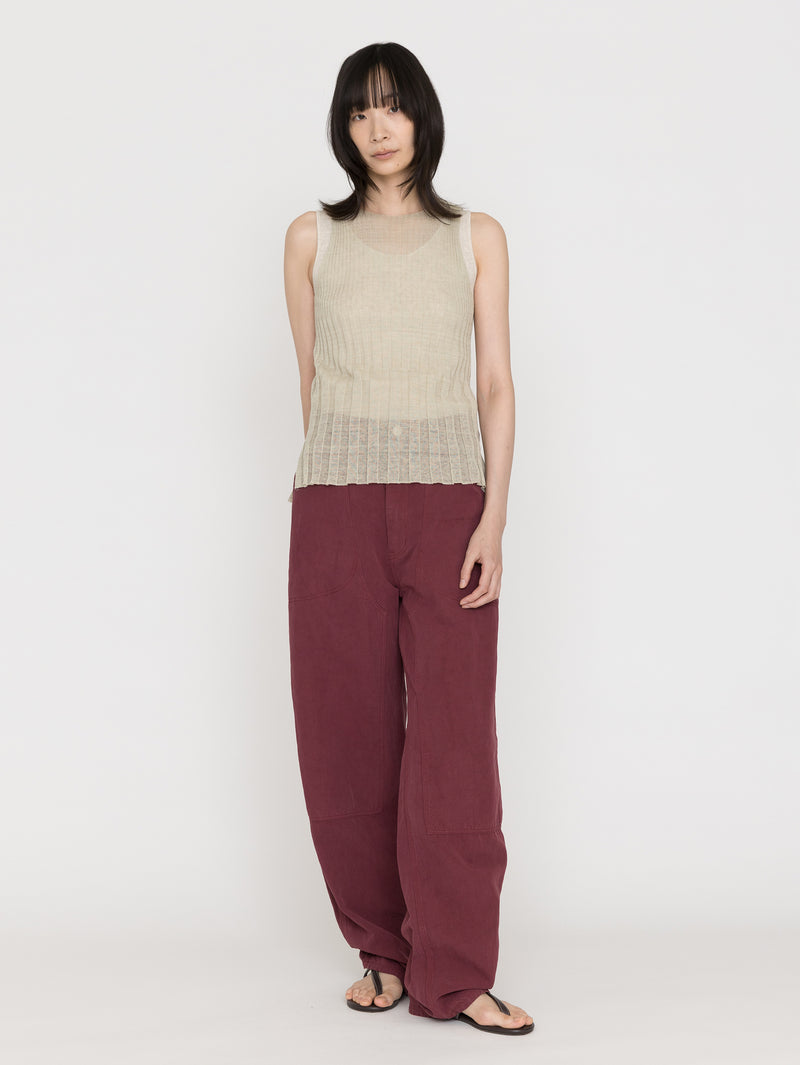 enrica | リネンリブノースリーブニットKNIT 232 – H+HELIOTROPE