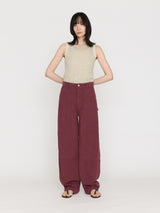 BOWTE | COTTON LINEN BOILE PIECE DYED DOUBLE KNEE PANTS 261-04-0003