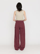 BOWTE | COTTON LINEN BOILE PIECE DYED DOUBLE KNEE PANTS 261-04-0003