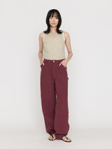 BOWTE | COTTON LINEN BOILE PIECE DYED DOUBLE KNEE PANTS 261-04-0003