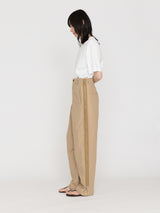BOWTE | COTTON LINEN BOILE ZIP DETAIL CURB PANTS 261-04-0007