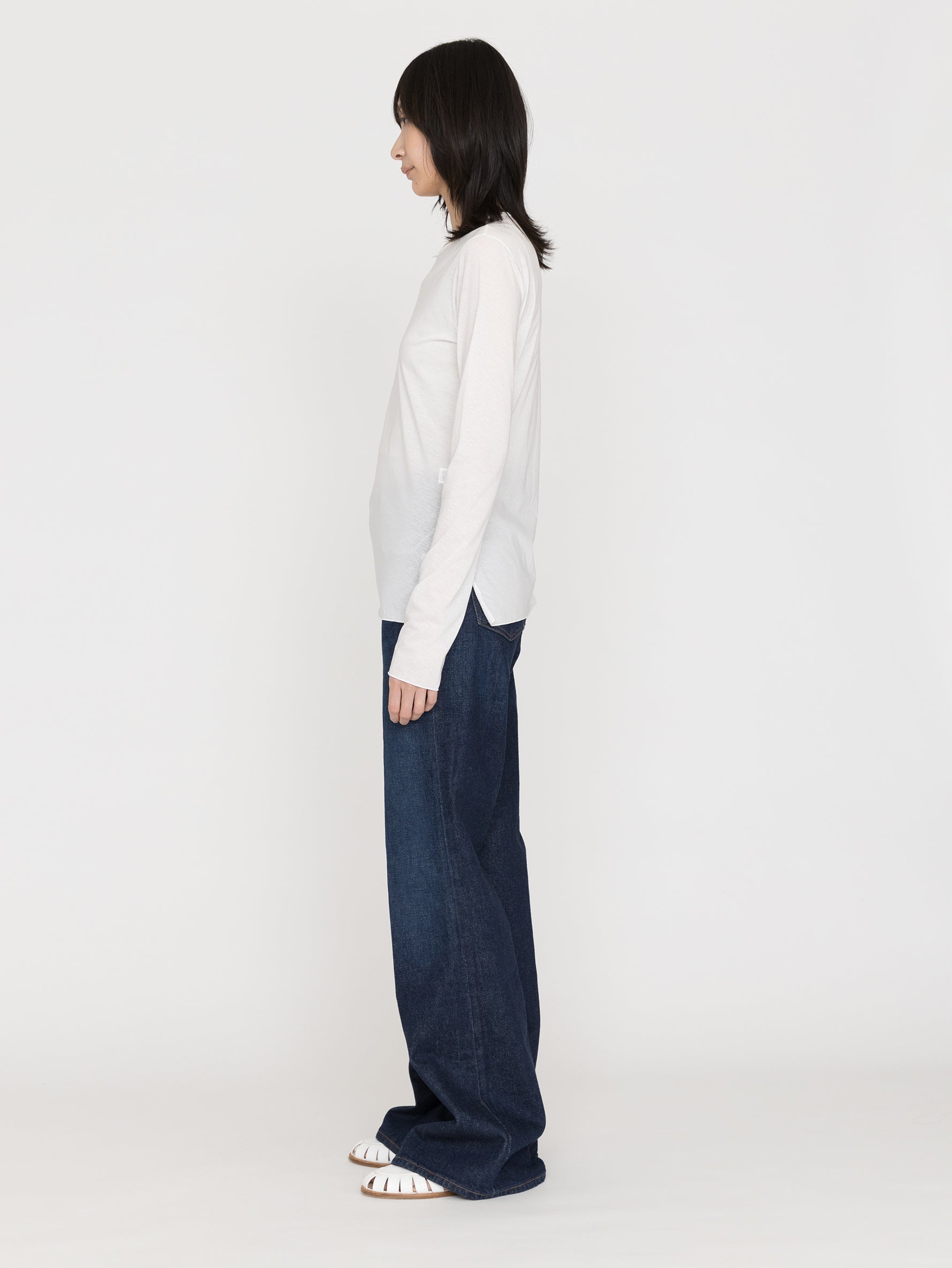GGG | Side Slit Crew Neck Long Sleeve T  02-01-1854
