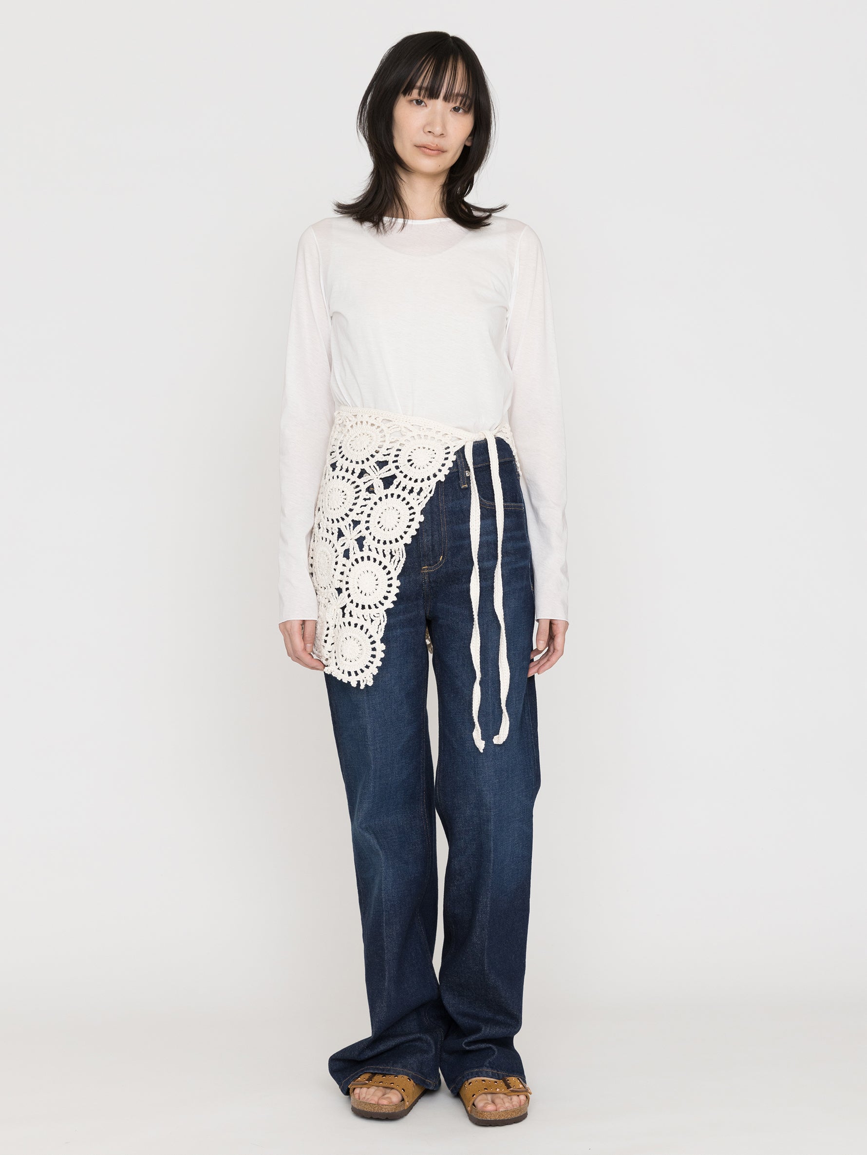 MAYDI | ANUDAR Granny square stitch hand-knitted Skirt(For Women)