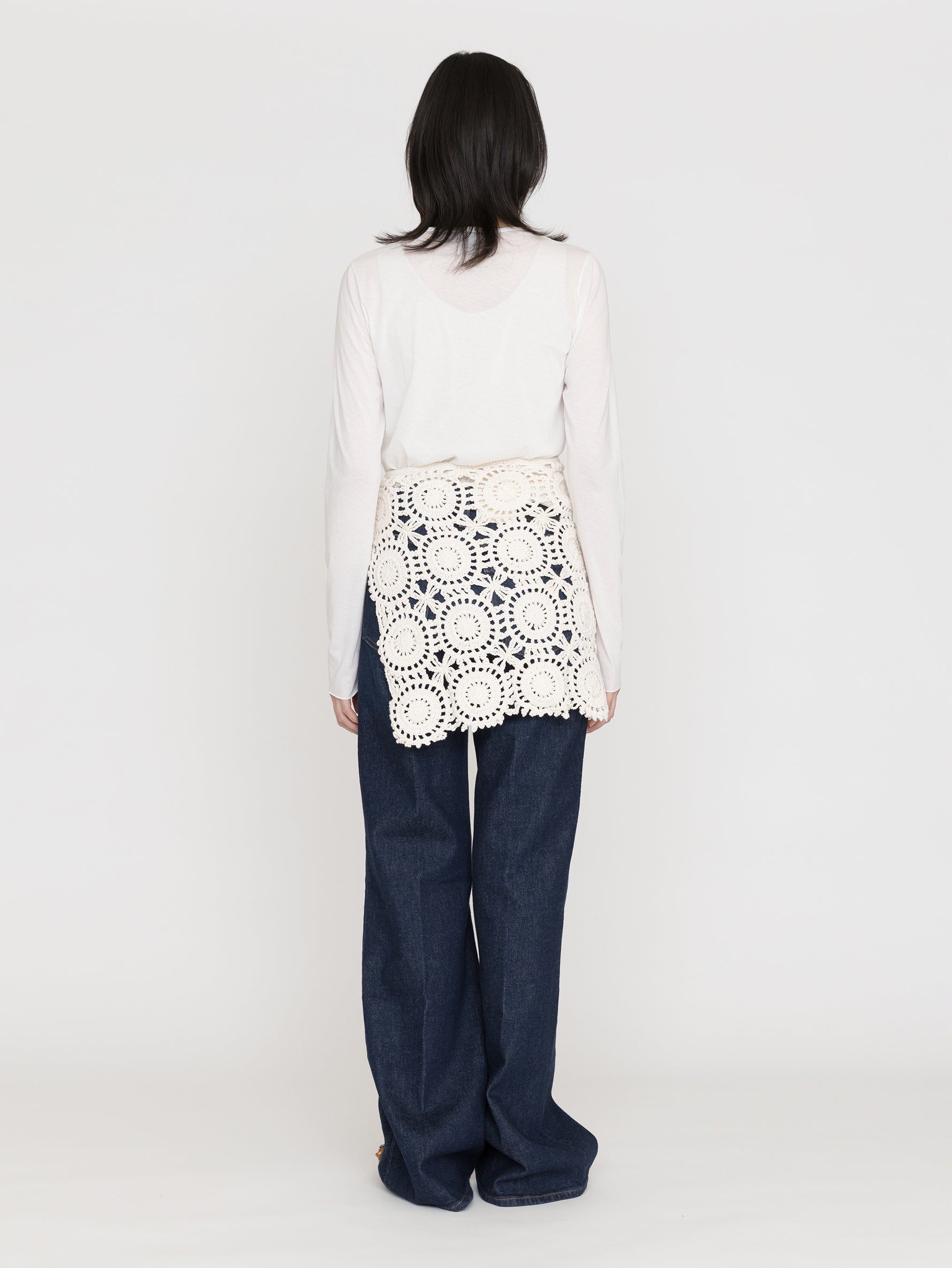 MAYDI | ANUDAR Granny square stitch hand-knitted Skirt(For Women)