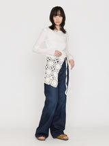 MAYDI | ANUDAR Granny square stitch hand-knitted Skirt(For Women)