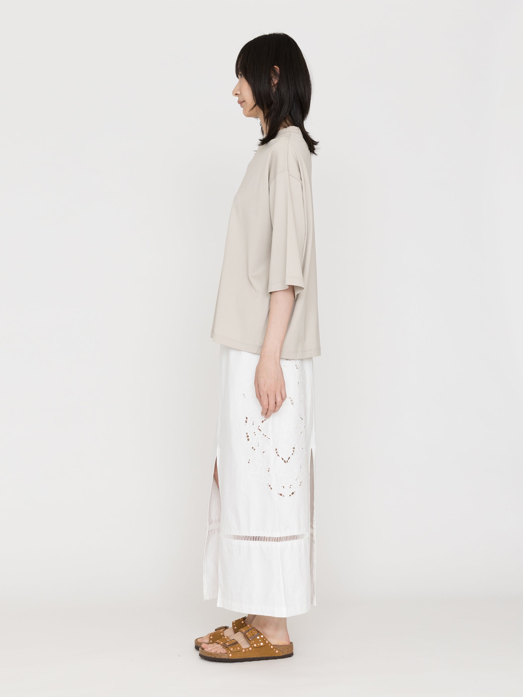handvaerk | BOTTLE NECK 3/4 SLEEVE T-SHIRT #6207