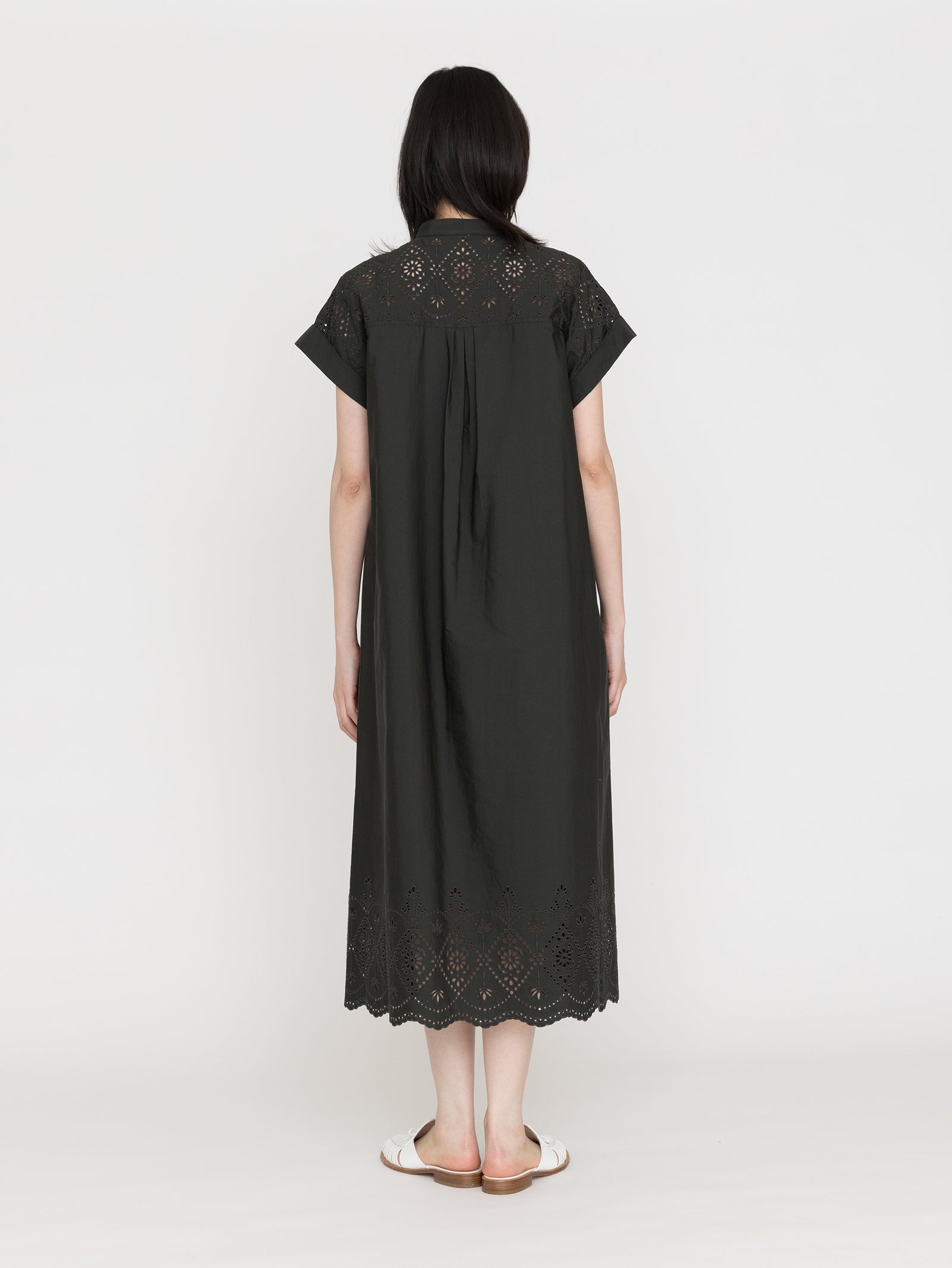 TICCA |TBFS-123 ﾚｰｽﾌﾚﾝﾁﾜﾝﾋﾟｰｽ / navy , khaki（色別注） – H+HELIOTROPE