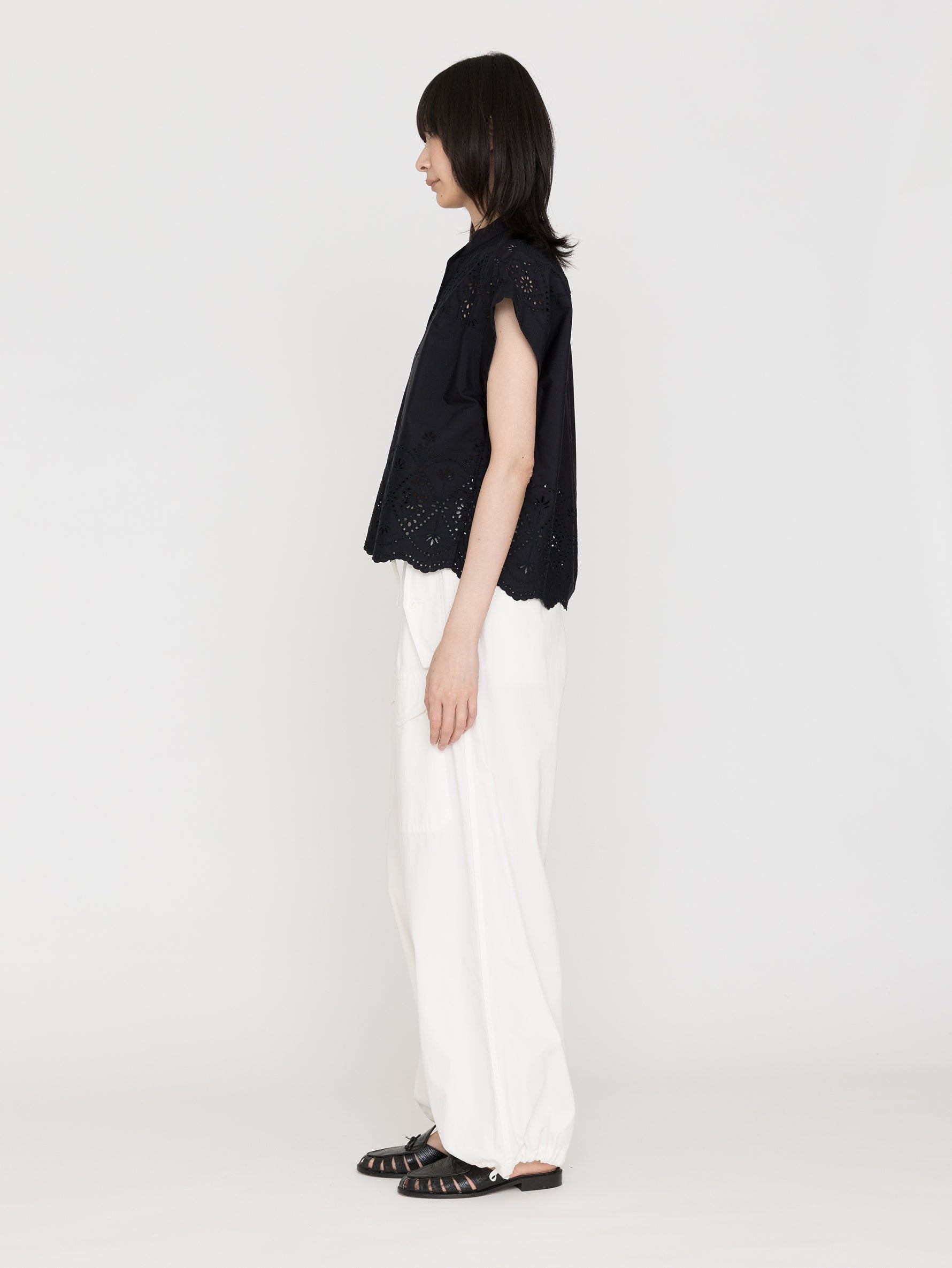 TICCA | TBFS-121 ﾚｰｽﾌﾚﾝﾁｼｬﾂ / khaki , navy（色別注）