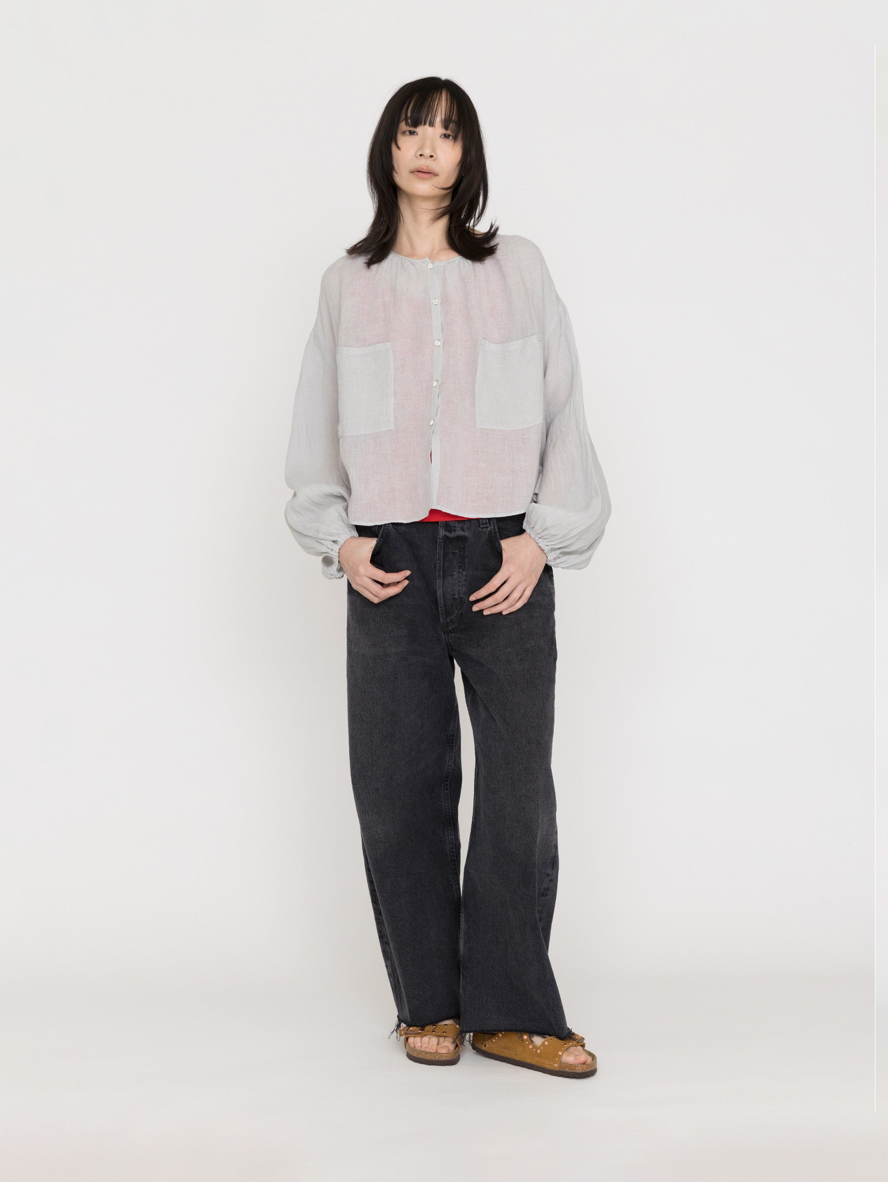 enrica | リネンボイルブラウス H+HELIOTROPE色別注 BLOUSE155