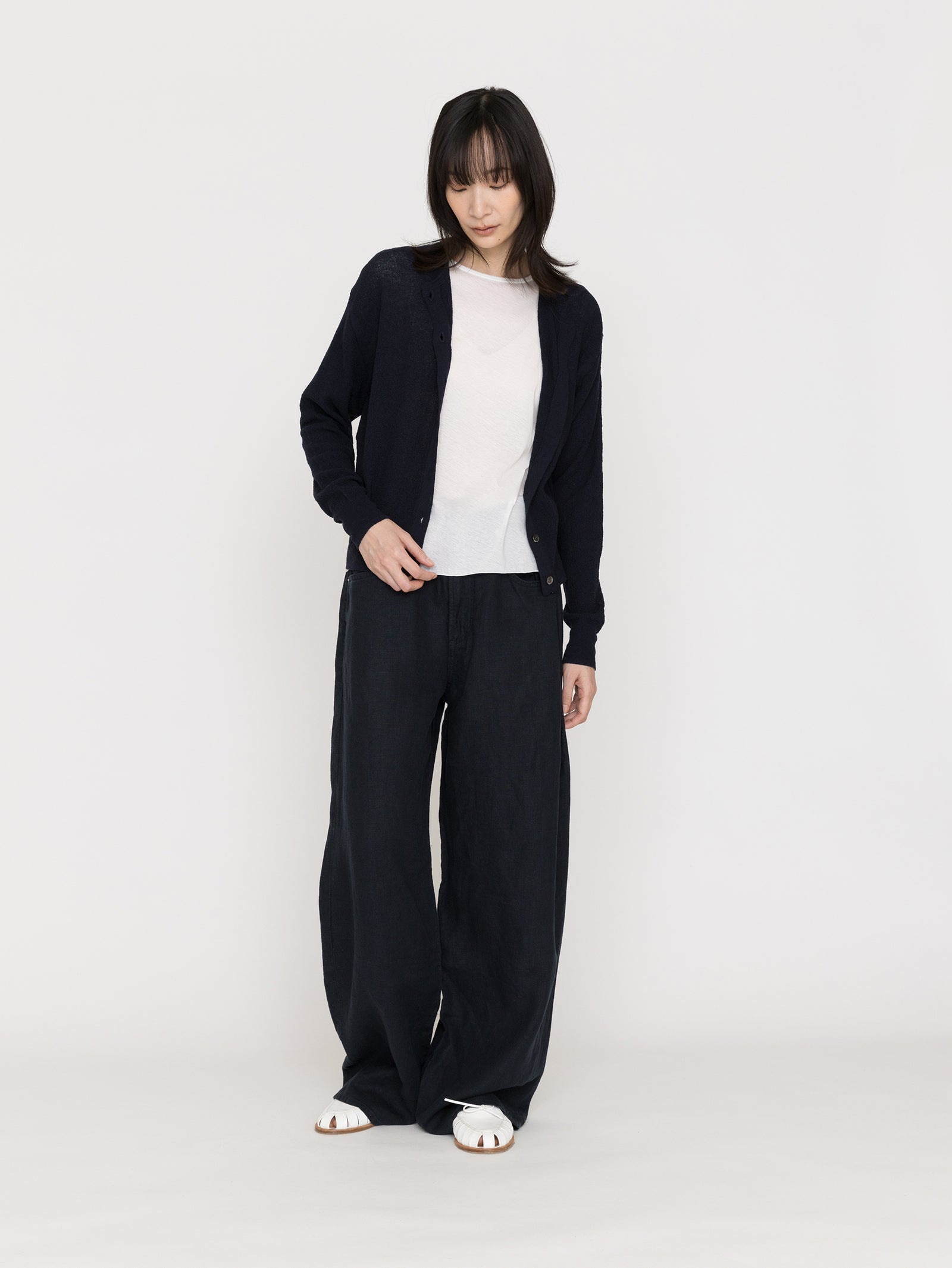 BATONER | AMUNDSEN CREW NECK CARDIGAN BN-26SL-026 – H+HELIOTROPE