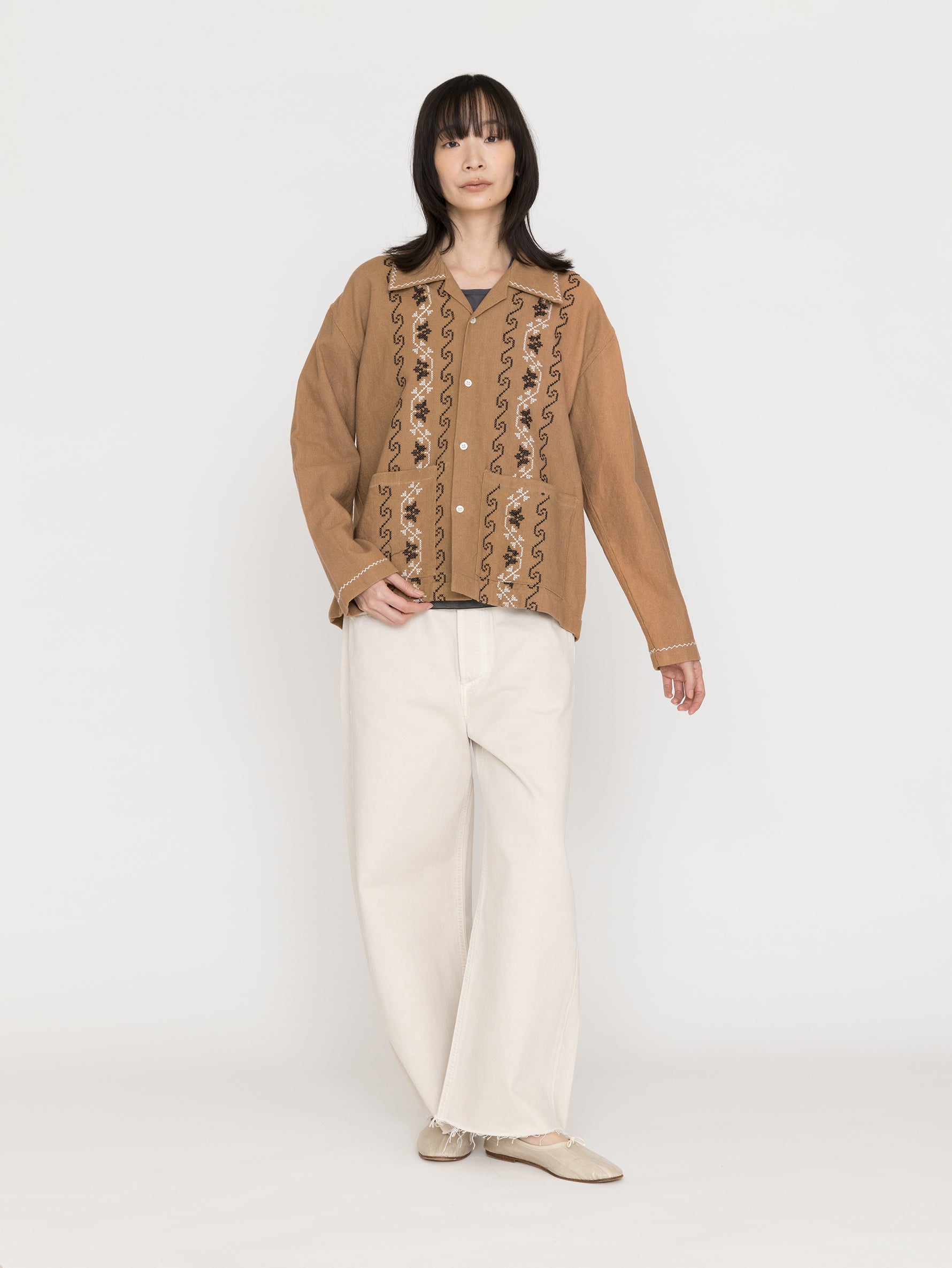 H.A.Owell | Embroidery Shirt S26TP003