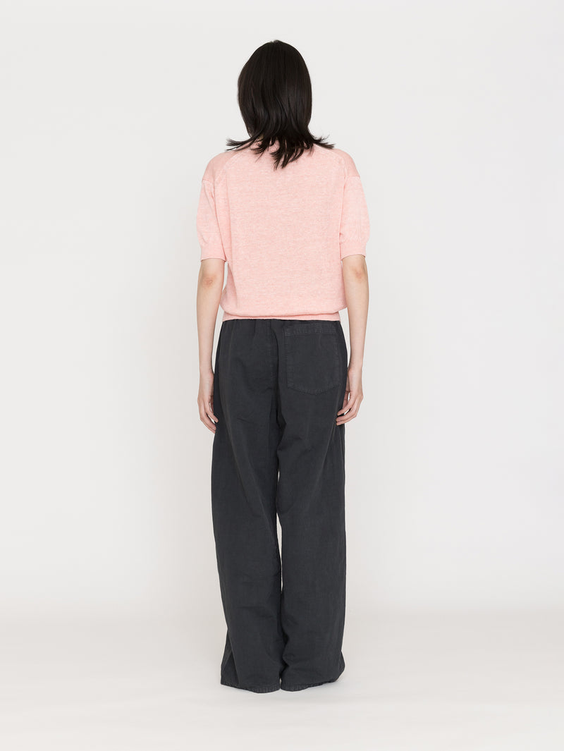 BATONER | WASHED HIGH COUNT LINEN CREW NECK SHORT SLEEVE BN-26SL