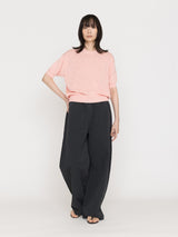 BATONER | WASHED HIGH COUNT LINEN CREW NECK SHORT SLEEVE BN-26SL-016