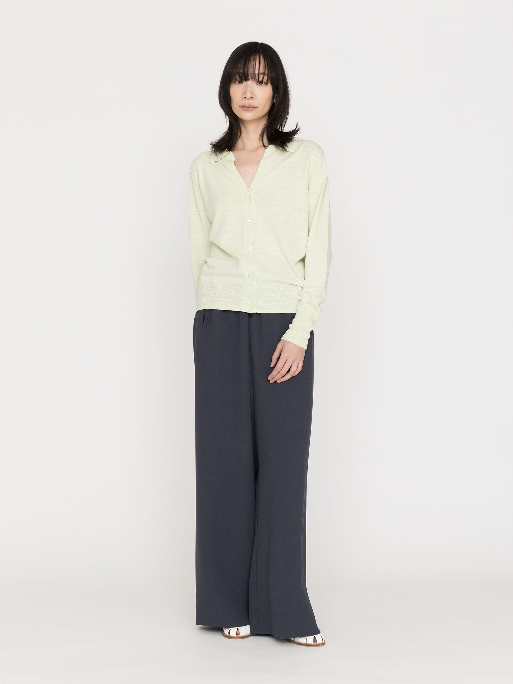 BATONER | REVIVAL SOFT SILK POLO CARDIGAN BN-26SL-034