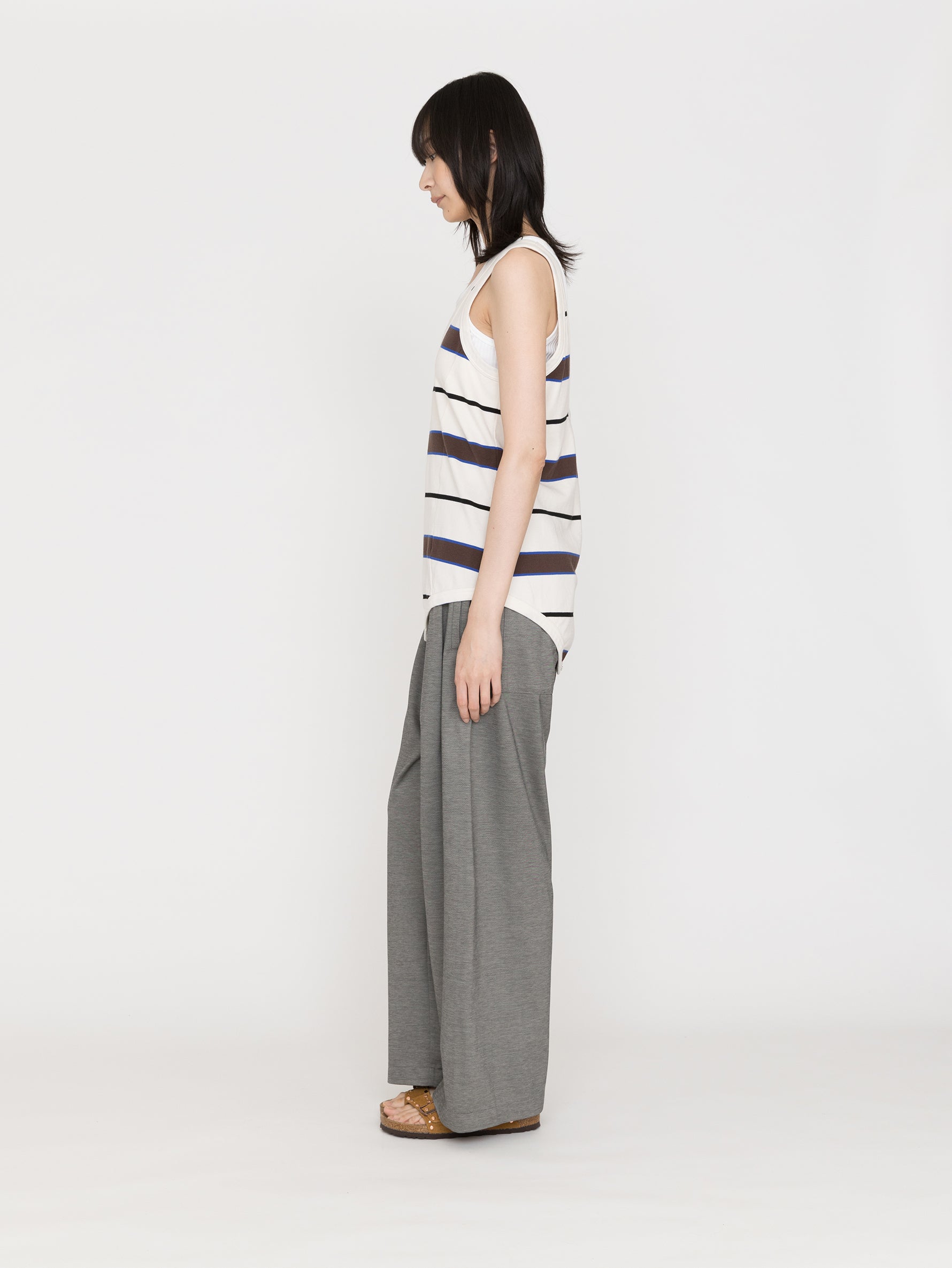 TanC TOKYO | PIQUE BORDER TANK ROMPERS TC26A-0011