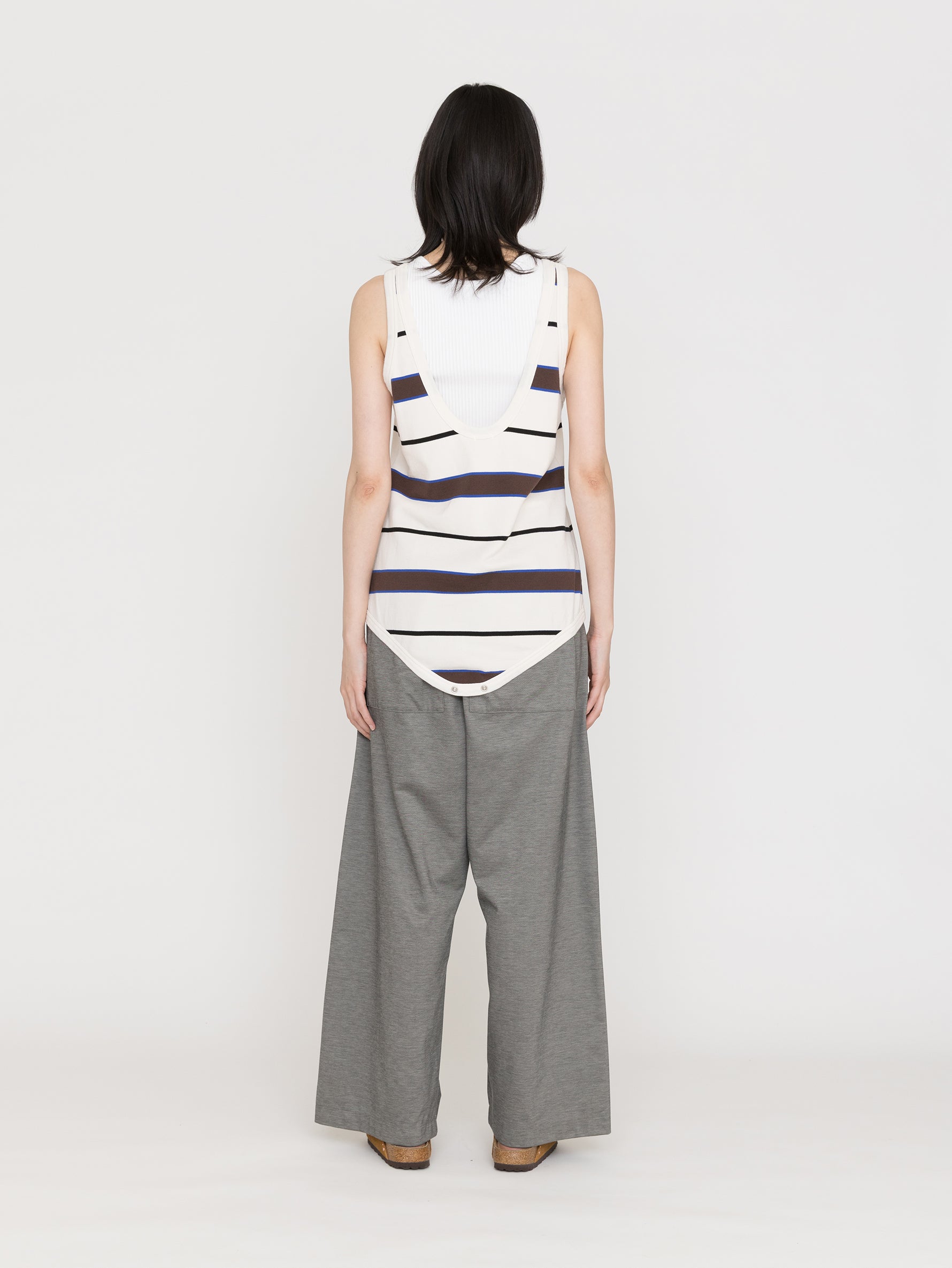 TanC TOKYO | PIQUE BORDER TANK ROMPERS TC26A-0011