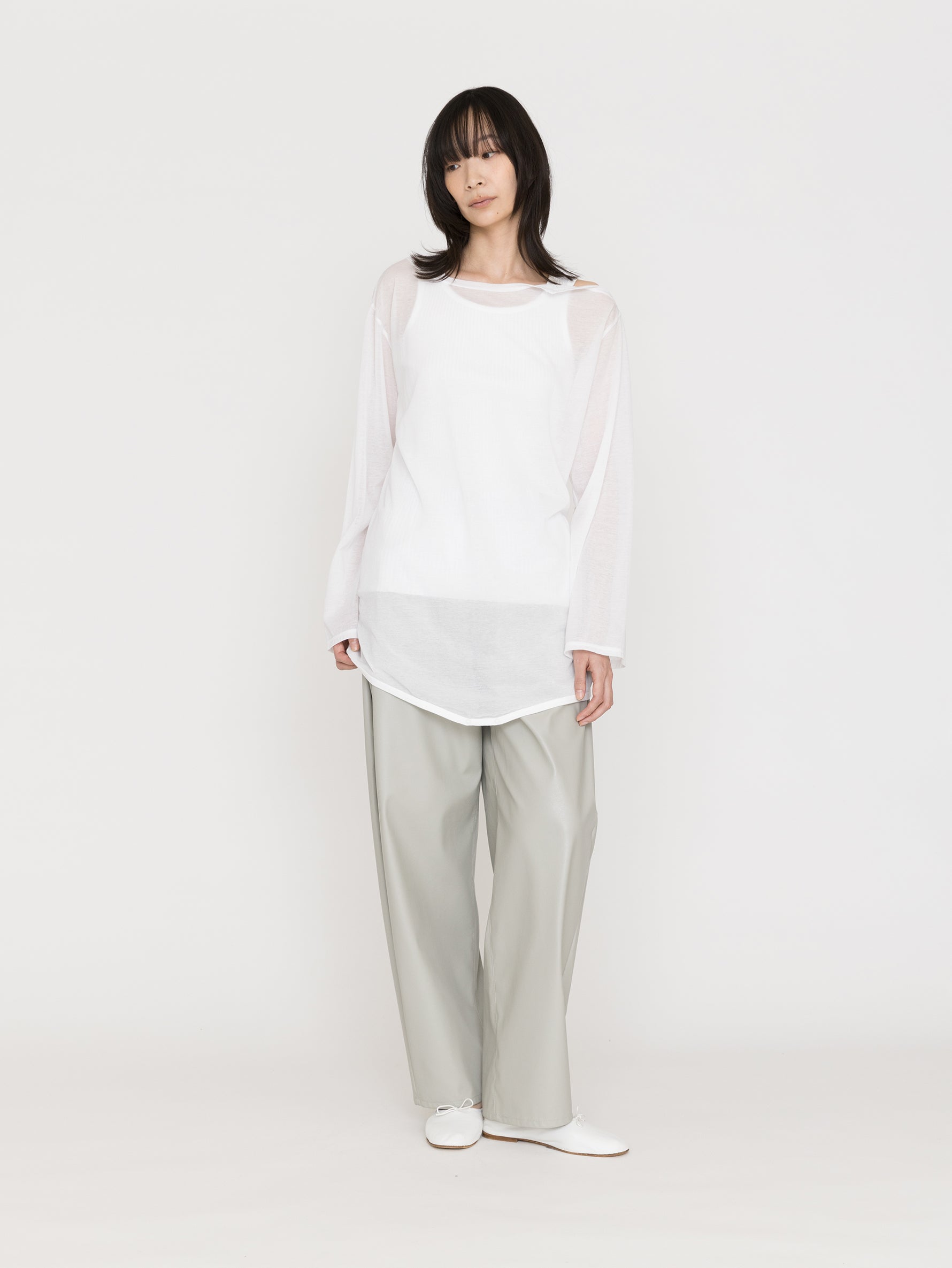 TanC TOKYO | SHEER ASYMMETRY ROMPERS TC26A-016