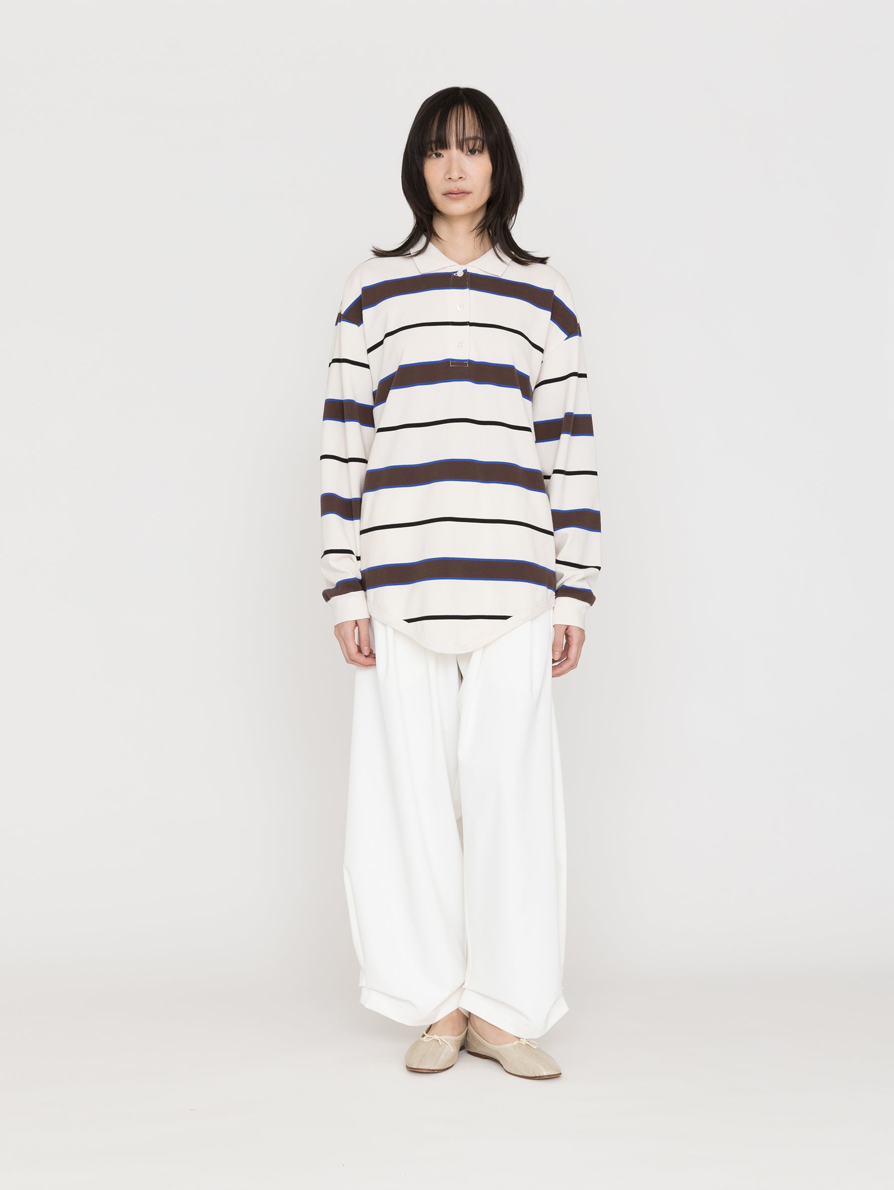 TanC TOKYO | PIQUE BORDER POLO ROMPERS TC26A-008