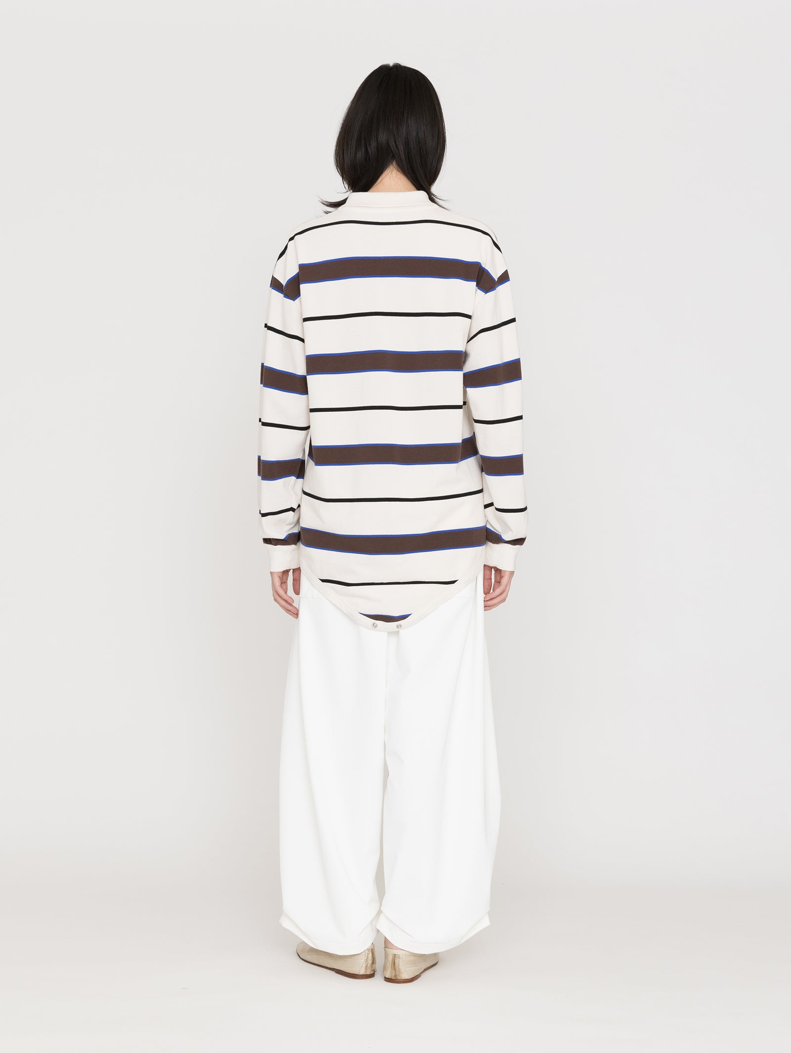 TanC TOKYO | PIQUE BORDER POLO ROMPERS TC26A-008 – H+HELIOTROPE